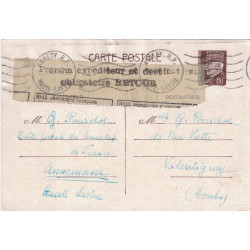 PETAIN - BANDE POSTE AVEC TAMPON "PRENOM EXPEDITEUR ET DESTINATAIRE OBLIGATOIRE RETOUR" - RARE.