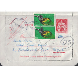 CHAPLAIN - 8F40 - TELEGRAMME AVEC COMPLEMENT POSTAL RECHERCHE LE DESTINATAIRE.