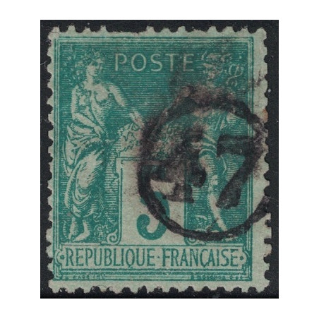 No075 - JOUR DE L'AN - CHIFFRE 47 DANS UN CERCLE.