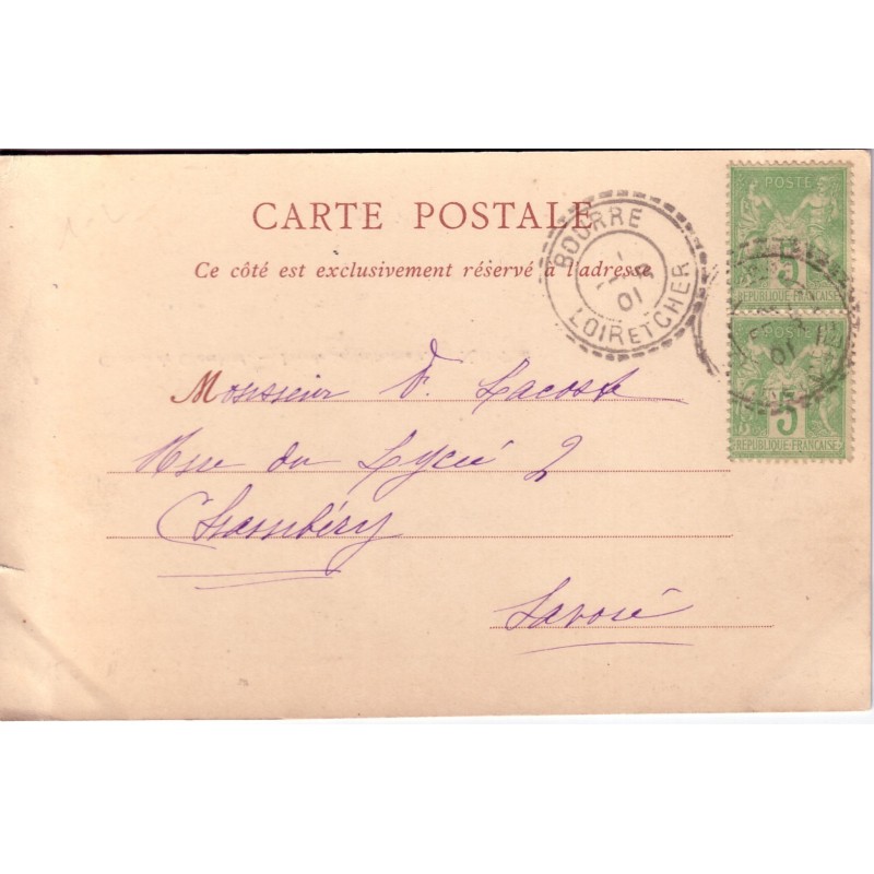 LOIR ET CHER - BOURRE T84 1-2-1901 - No102x2  SAGE.