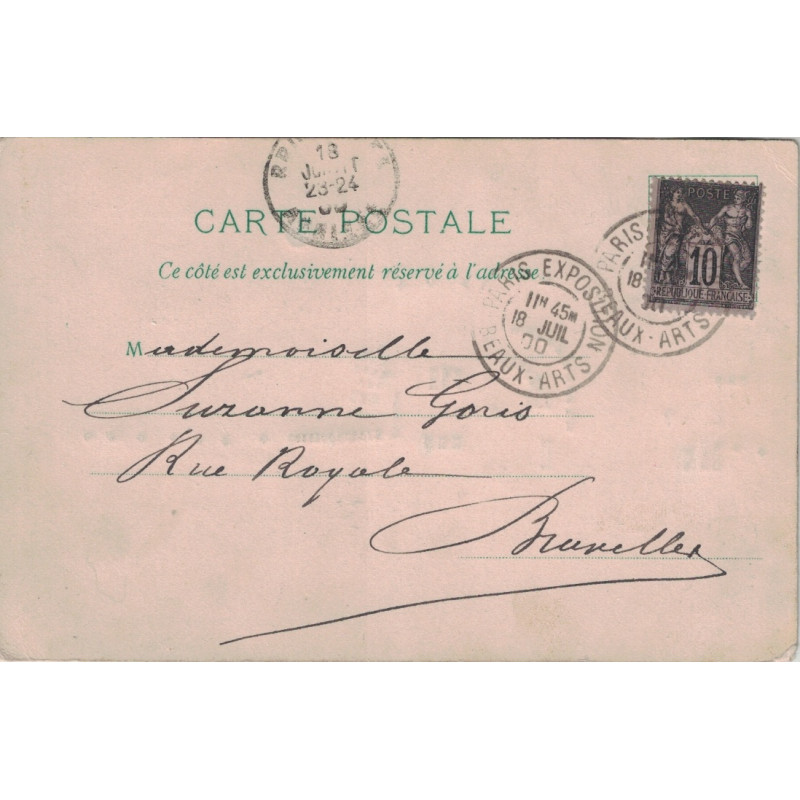 PARIS - EXPOSITION UNIVERSELLE 1900 - BEAUX ARTS -  18-7-1900.