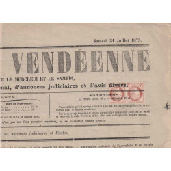 VENDEE - FONTENAY LE COMTE - CERES - N°51 EN PAIRE - OBLITERATION TYPO - GAZETTE VENDEENNE.