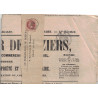 HERAULT- BEZIERS DU 11 JANVIER 1867 - N°26 2c SEUL SUR BANDE AVEC JOURNAL COMPLET AVEC TIMBRE FISCAL SUR LE JOURNAL.
