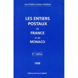 LES ENTIERS POSTAUX DE FRANCE ET MONACO - 1998.