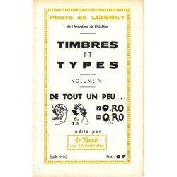 TIMBRES ET TYPES VOLUME VI - PIERRE LIZERAY - No85 - LE MONDE..