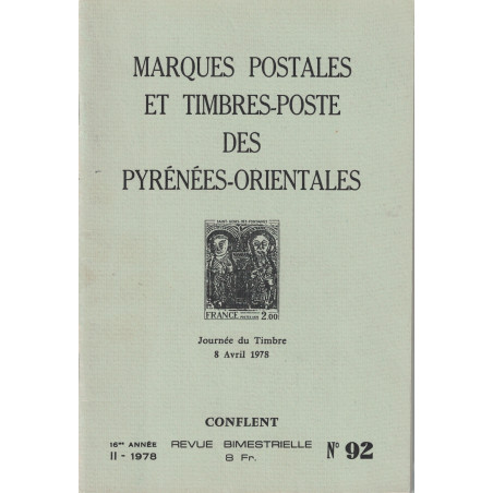 PYRENEES ORIENTALES - MARQUES POSTALES ET TIMBRES-POSTE DES PYRENEES-ORIENTALES - 1978.
