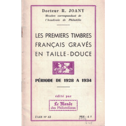 LES PREMIERS TIMBRES FRANCAIS GRAVES EN TAILLE DOUCE - R. JOANY - No63 - LE MONDE.