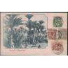 EGYPTE - PORT SAID - SUPERBE AFFRANCHISSEMENT TYPE BLANC 1+3+4+5c  DU 8-4-1903.