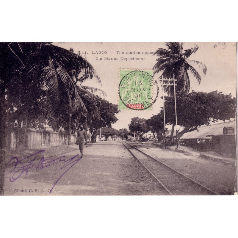 DAHOMEY - PORTO NOVO 13-11-1906 - TYPE GROUPE 5c VERT.