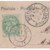 CRETE - LA CANEE - TYPE BLANC SUR CARTE POSTALE POUR TOULON LE 17-11-1905.