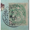 TURQUIE - CORR.D.ARMEES - * CONSTANTINOPLE FR * - TYPE BLANC LEVANT DU 9-9-1905 SUR CARTE POUR LA FRANCE.