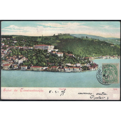 TURQUIE - CORR.D.ARMEES - * CONSTANTINOPLE FR * - TYPE BLANC LEVANT DU 9-9-1905 SUR CARTE POUR LA FRANCE.