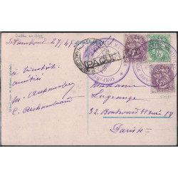 TYPE BLANC - PAQUEBOT - GRIFFE ADMINISTRATIVE PAQUEBOT PROVIDENCE CIE MESSAGERIES MARITIMES - SIGNEE BAUDOT - RARE.
