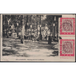 TYPE BLANC - N°108 SUR 2 PORTES TIMBRES - DIEU-PROTEGE-LA FRANCE - CARTE POSTALE DE ARC EN BARROIS - HAUTE MARNE.