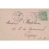 PARIS - DRAPEAU PARIS DEPART SUR 5c TYPE BLANC ENTIER POSTAL LE 7-2-1902.