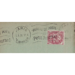 PARIS - TYPE BLANC 2c - OMEC DU BUREAU DE POSTE DU PETIT JOURNAL SUR PLI DE LA REVUE - LE 10-3-1931- COTE 100€