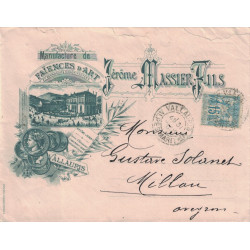 ALPES MARITIMES - VALLAURIS - SAGE - N°101 SUR LETTRE ILLUSTREE FAIENCE D'ART JEROME MASSIER FILS.