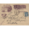 TARN - RABASTENS - SAGE - N°90 SUR ENVELOPPE ILLUSTREE MANUFACTURE DE CHAUSSURES J.CADAUX.