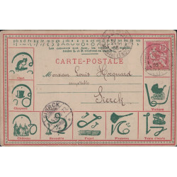MEURTHE ET MOSELLE - LONGUYON - CARTE STENOGRAPHIE DUPLOYE - ILLUSTRATION VERSO PAS COURANTE DU 16-5-1903.