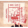 MANCHE - GRANVILLE - VIGNETTE PRIVEE 10c ARCHIPEL DES ILES CHAUSEY SUR CARTE POUR GRANVILLE.