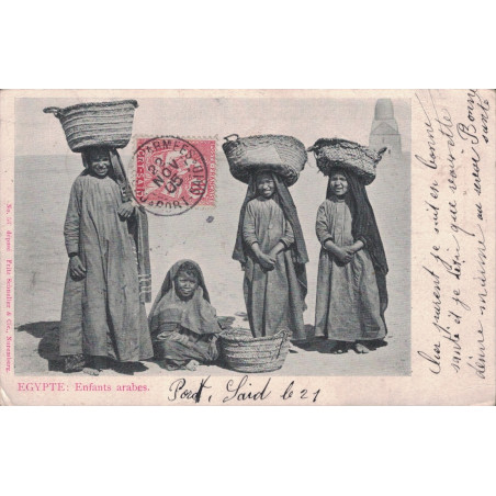 EGYPTE - CORR.D'ARMEES *PORT SAID* LE 22 NOVEMBRE 1905 - CARTE POSTALE POUR LA FRANCE.
