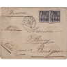 ZANZIBAR - SAGE AVEC SURCHARGE N°24 EN PAIRE POUR LA FRANCE LE 18 DECEMBRE 1899.