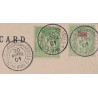 CHINE - SAGE - TRESOR ET POSTES AUX ARMEES. 5 CHINE 5 - LE 20 AVRIL 1901 - MIXTE SAGE CHINE ET METROPOLE - NON CIRCULEE.
