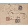 BOUCHES DU RHONE - ORGON - DEVANT DE LETTRE CHARGEE A 10 000F - AFFRANCHISSEMENT SAGE 2F N°105+80+72 (3F30) - LE 25-1-1900.