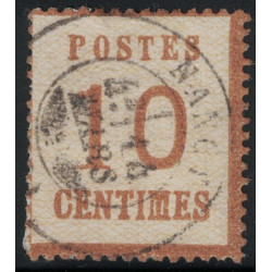 ALSACE-LORRAINE - GUERRE 1870-71 - N°5 - OBLITERATION CACHET A DATE FRANCAIS - NANCY - MEURTHE ET MOSELLE - COTE 45€