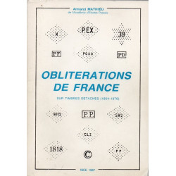 OBLITERATION DE FRANCE SUR TIMBRES DETACHES - ARMAND MATHIEU -1987.