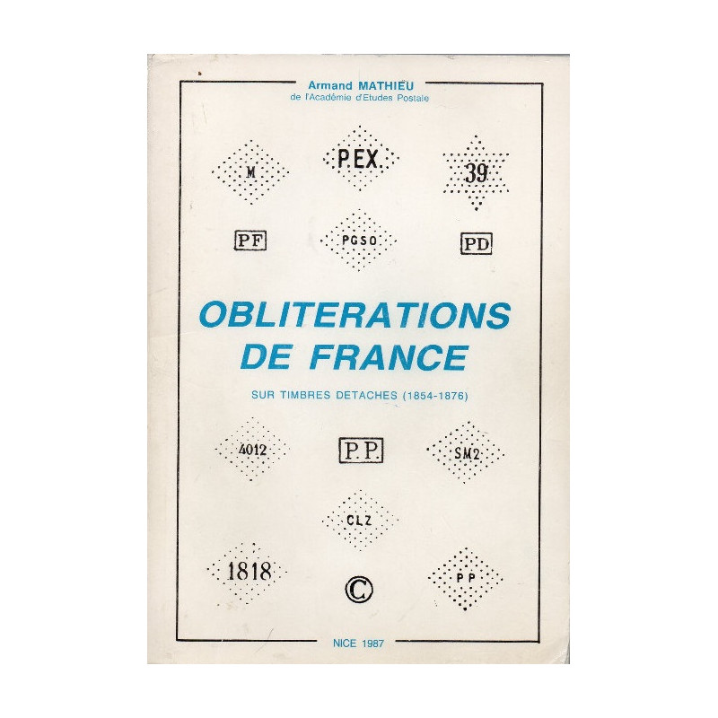 OBLITERATION DE FRANCE SUR TIMBRES DETACHES - ARMAND MATHIEU -1987.