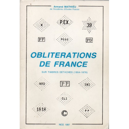 OBLITERATION DE FRANCE SUR TIMBRES DETACHES - ARMAND MATHIEU -1987.