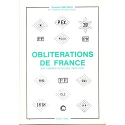OBLITERATION DE FRANCE SUR TIMBRES DETACHES - ARMAND MATHIEU -1983.