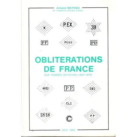 OBLITERATION DE FRANCE SUR TIMBRES DETACHES - ARMAND MATHIEU -1983.