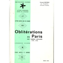 PARIS - OBLITERATION DE PARIS SUR TIMBRES DETACHES - ARMAND MATHIEU -1979.
