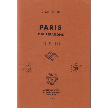 PARIS - OBLITERATIONS 1849 - 1876 -  JEAN POTHION.