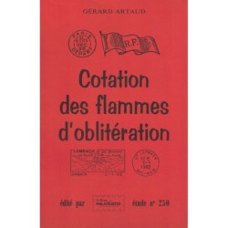 COTATION DES FLAMMES D'OBLITERATION - GERARD ARTAUD - No250 - LE MONDE.