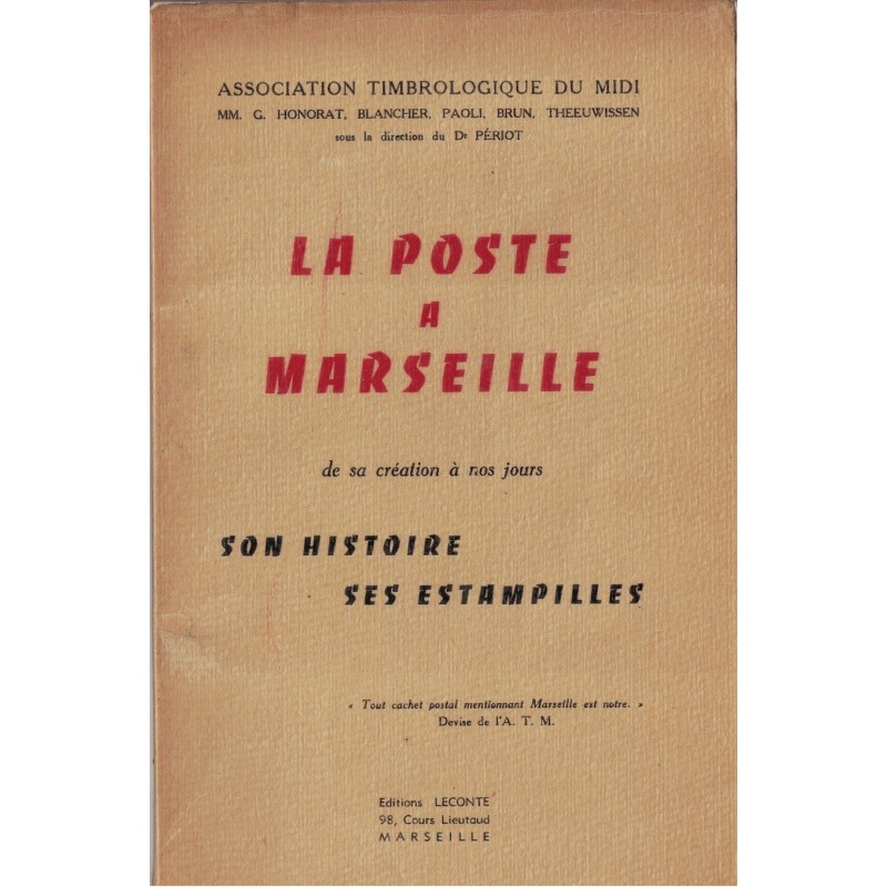 BOUCHES DU RHONE - LA POSTE A MARSEILLE - 1955.