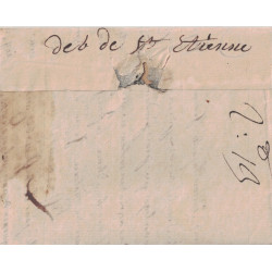 LOIRE - ST ETIENNE - DEB.DE ST ETIENNE - MANUSCRIT - VERSO DE LETTRE DE PARIS POUR ST ETIENNE (EN TINEE) PAR MONACO.
