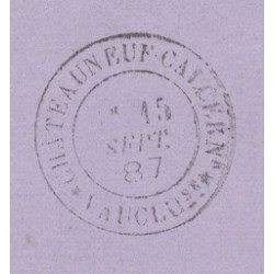 VAUCLUSE - CHATEAUNEUF-CALCERNIER (ANCIEN NOM DE CHATEAUNEUF DU PAPE) - ENTIER POSTAL SAGE 10c.