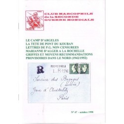 CLUB MARCOPHILE DE LA SECONDE GUERRE MONDIALE - OCTOBRE 1998 - N°47.
