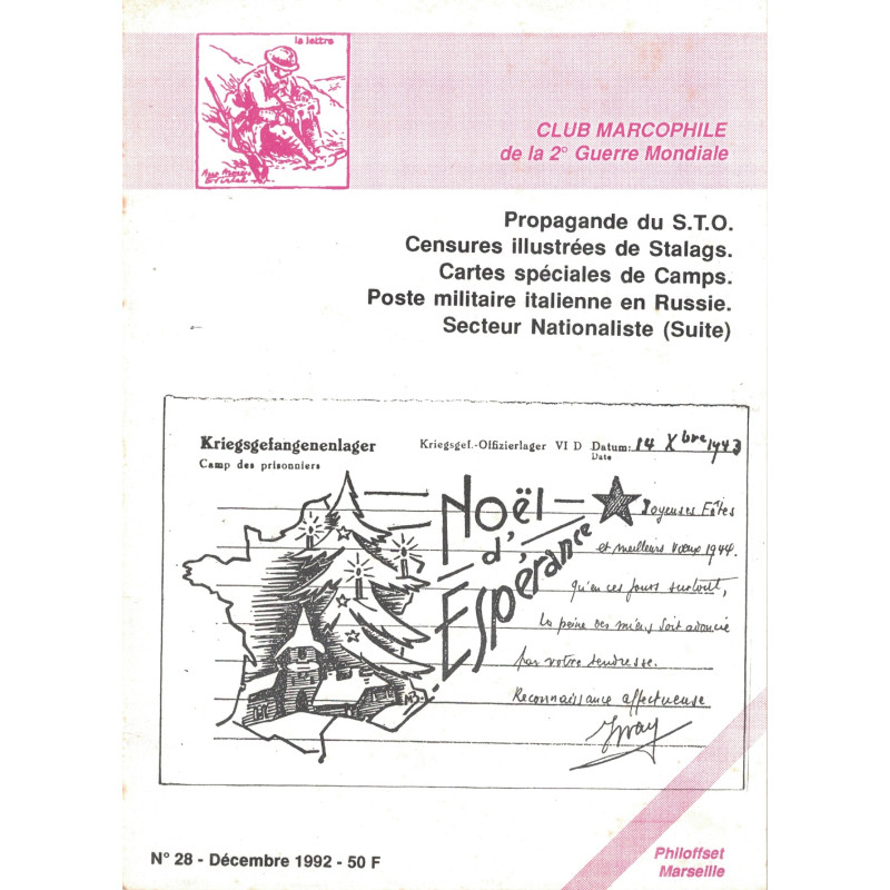 CLUB MARCOPHILE - PROPAGANDE DU S.T.O - CENSURES ILLUSTREES DE STALAGS - N°28.