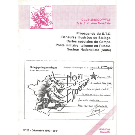 CLUB MARCOPHILE - PROPAGANDE DU S.T.O - CENSURES ILLUSTREES DE STALAGS - N°28.