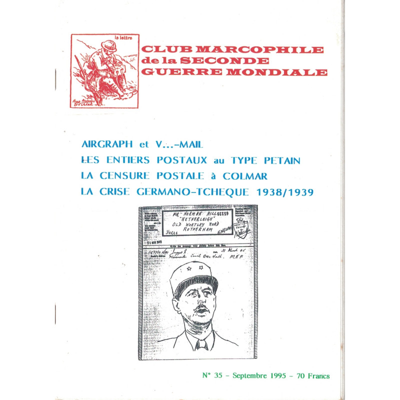 CLUB MARCOPHILE - AIRGRAPH ET V-MAIL - ENTIERS PETAIN - SEPTEMBRE 1995 - N°35.