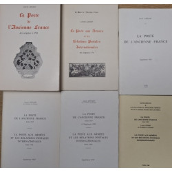 LA POSTE DE L'ANCIENNE FRANCE - 6 LIVRES - DES ORIGINES A 1791+ POSTE AUX ARMEES - LOUIS LENAIN - AVEC LES INDICES DE COTE.