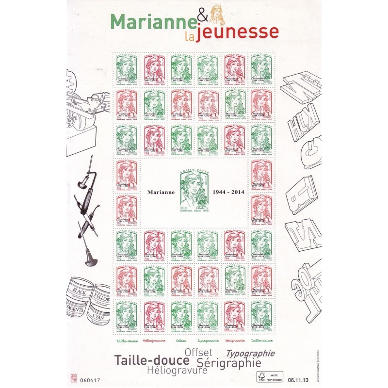 F4774A - MARIANNE ET LA JEUNESSE - COTE 165€.
