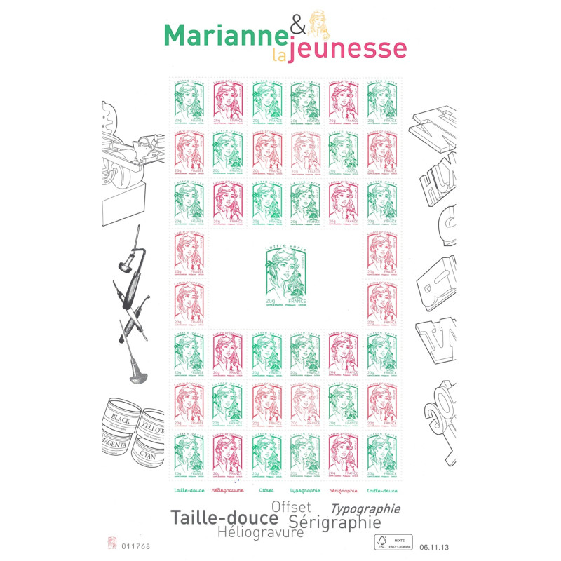 F4774B - MARIANNE ET LA JEUNESSE AVEC SURCHARGE - COTE 165€.