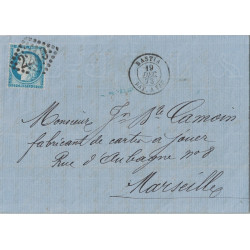 CORSE - BASTIA  BAT. A VAP. 19-12-1873 - No60 OBL.GC2240.