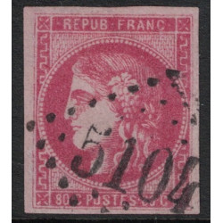 No049 - 80c ROSE - BORDEAUX - OBLITERATION GC5104 - SHANGHAI - COTE 1050€ - PEU COURANT.