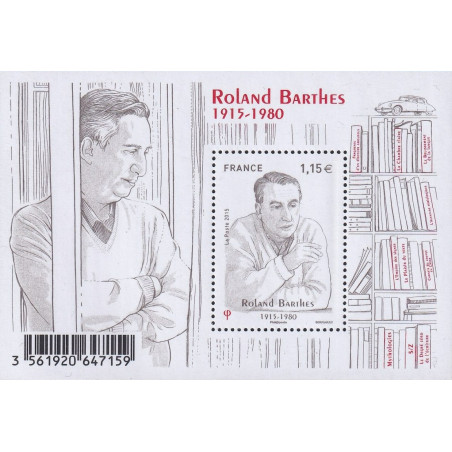 F5006 - ROLAND BARTHES - SEMIOLOGUE ET ECRIVAIN FRANCAIS.